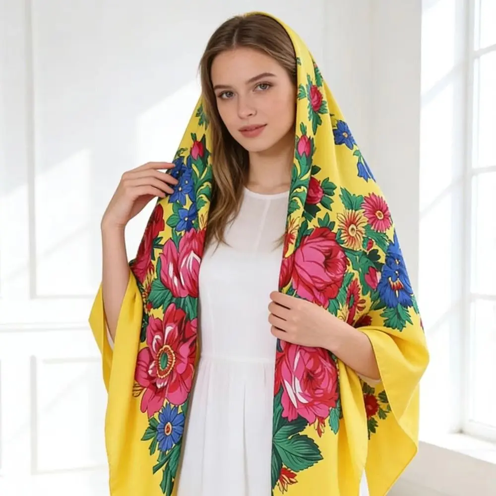 New Retro Russian Square Scarf Babushka Handkerchief Large Ukrainian Shawl Soft Square Shape Scarf Wrap For Women
New Retro Russian Square Scarf Babushka Handkerchief Large Ukrainian Shawl Soft Square Shape Scarf Wrap For Women