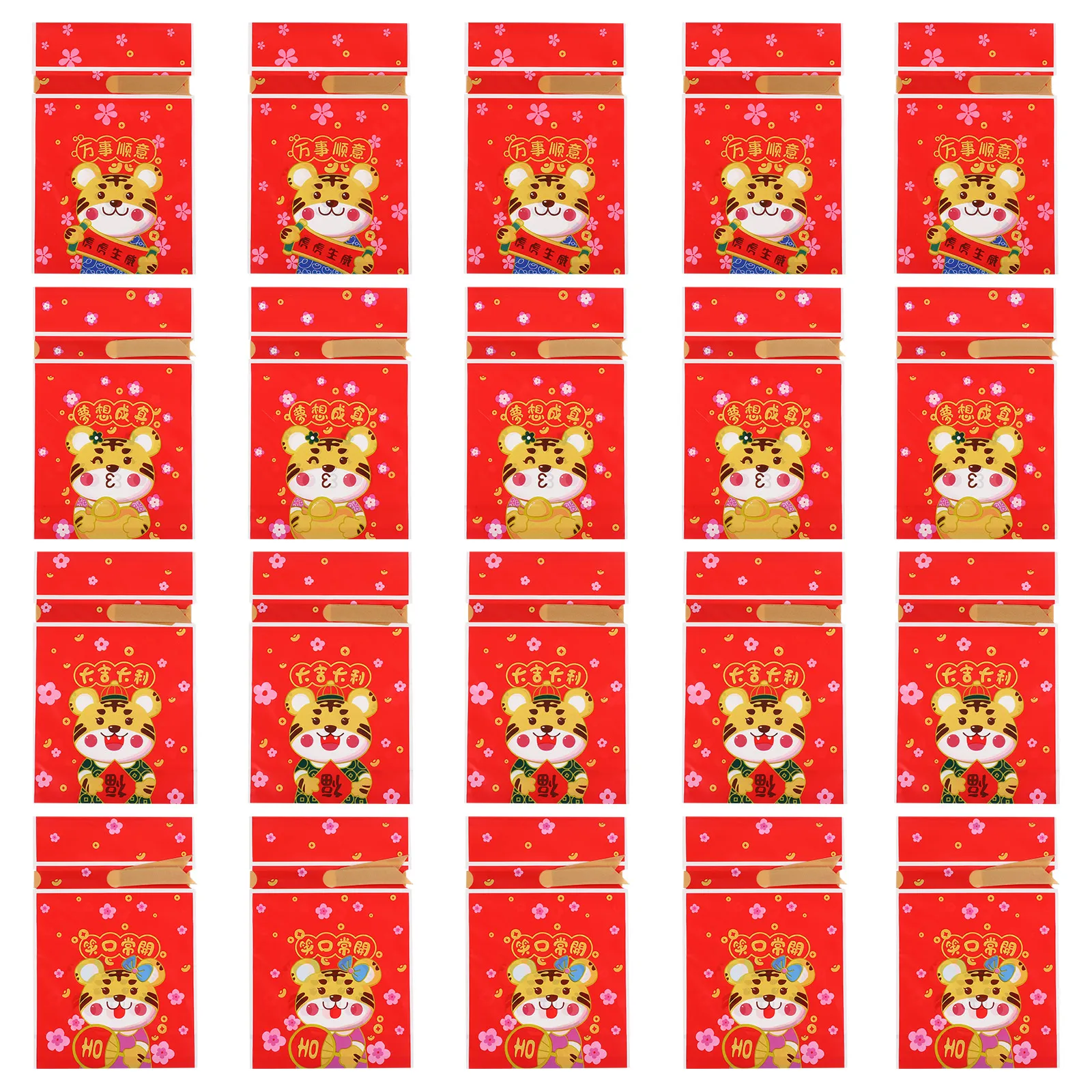 50 PCS Chinese New Year Gift Bag Christmas Cookies Xmas Bags for Gifts Children's Birthday Lunar Candy Packaging Pouch Packages
50 PCS Chinese New Year Gift Bag Christmas Cookies Xmas Bags for Gifts Children's Birthday Lunar Candy Packaging Pouch Packages