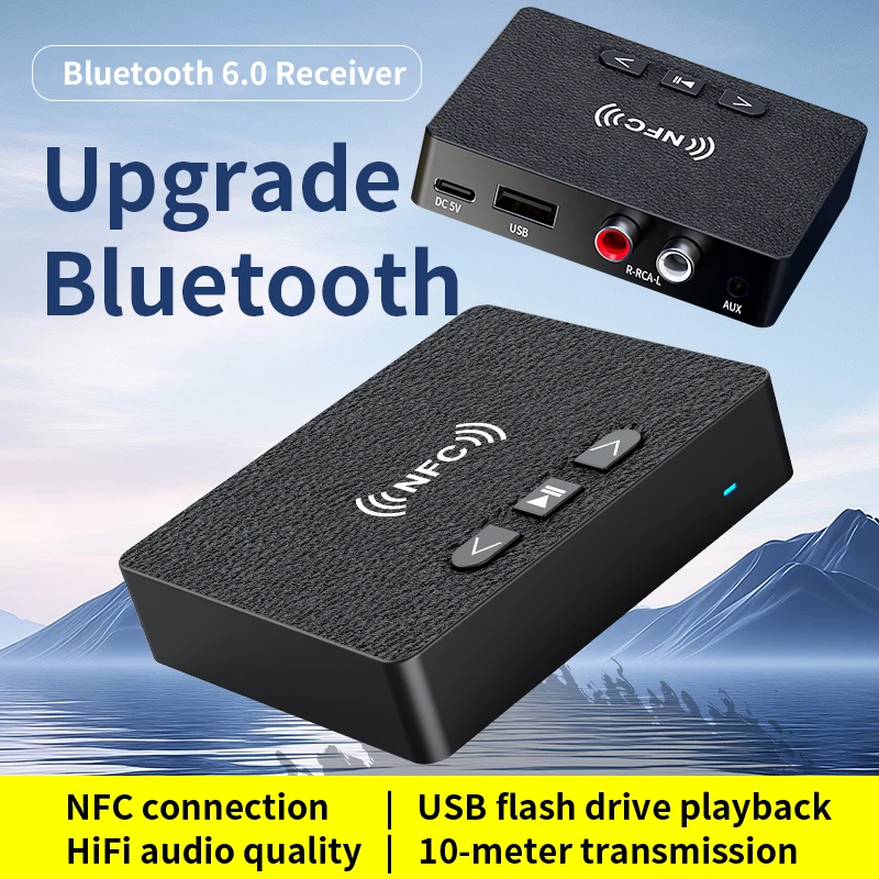 2 in 1 NFC Bluetooth 5.4 Audio Receiver 3.5MM AUX USB Flash Drive Playback Stereo Music Wireless Adapter For Car TV PC Airplane
2 in 1 NFC Bluetooth 5.4 Audio Receiver 3.5MM AUX USB Flash Drive Playback Stereo Music Wireless Adapter For Car TV PC Airplane