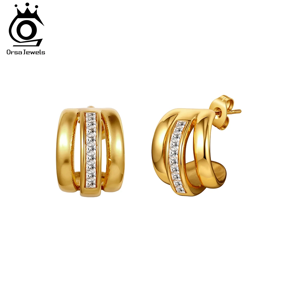 ORSA JEWELS Креативные серьги-кольца из нержавеющей стали в форме буквы С, изящные серьги с кубическим цирконием, эффектные минималистичные украшения STKE27
ORSA JEWELS Креативные серьги-кольца из нержавеющей стали в форме буквы С, изящные серьги с кубическим цирконием, эффектные минималистичные украшения STKE27