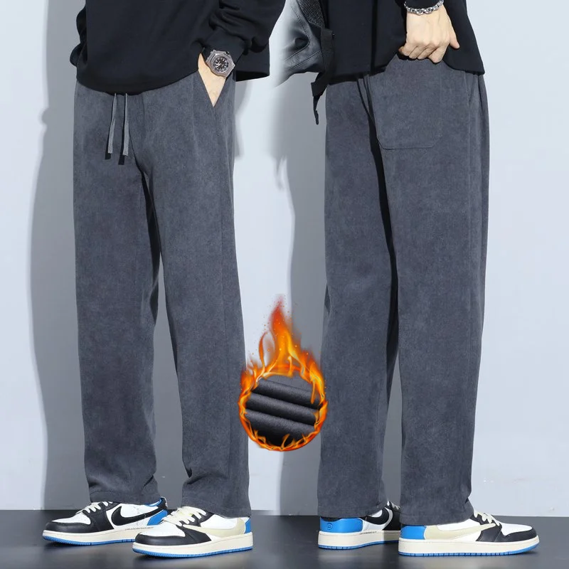 Men's Winter Wool Hot Pants Thick Velvet Straight Feet Sweatpants Elastic Waist Large Size Casual Pants Black Brown Khaki M-5XL
Men's Winter Wool Hot Pants Thick Velvet Straight Feet Sweatpants Elastic Waist Large Size Casual Pants Black Brown Khaki M-5XL