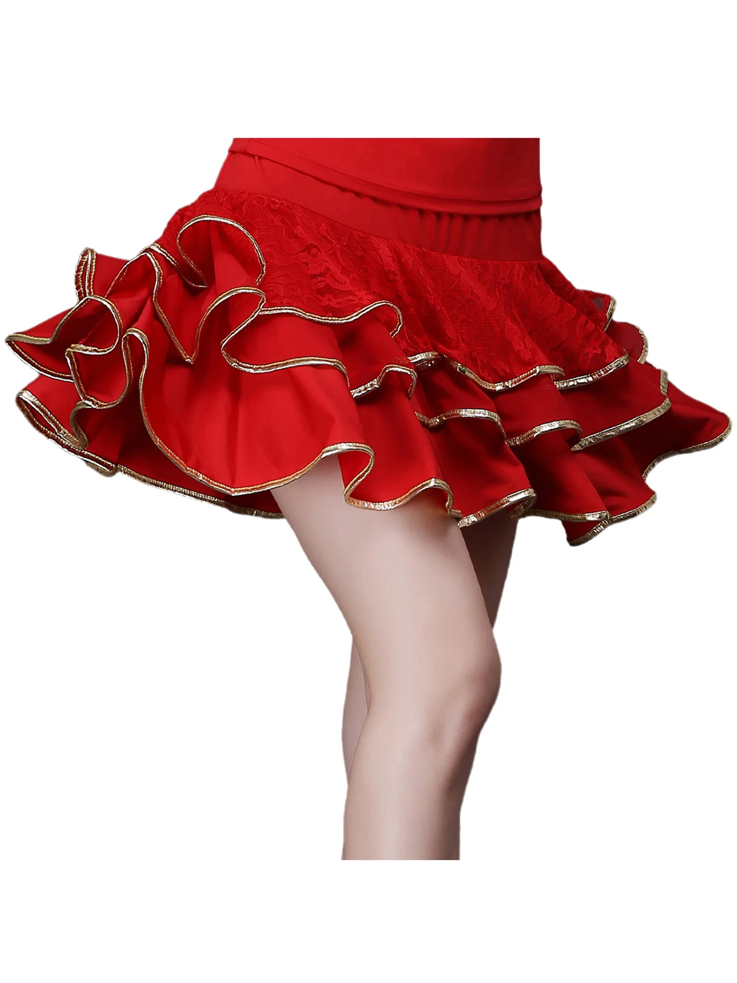 Womens Latin Dance Skirt Big Swing Short Skirt Leotard for Cha-cha Tango Modern Ballroom Samba Stage Performance Cheerleading
Womens Latin Dance Skirt Big Swing Short Skirt Leotard for Cha-cha Tango Modern Ballroom Samba Stage Performance Cheerleading