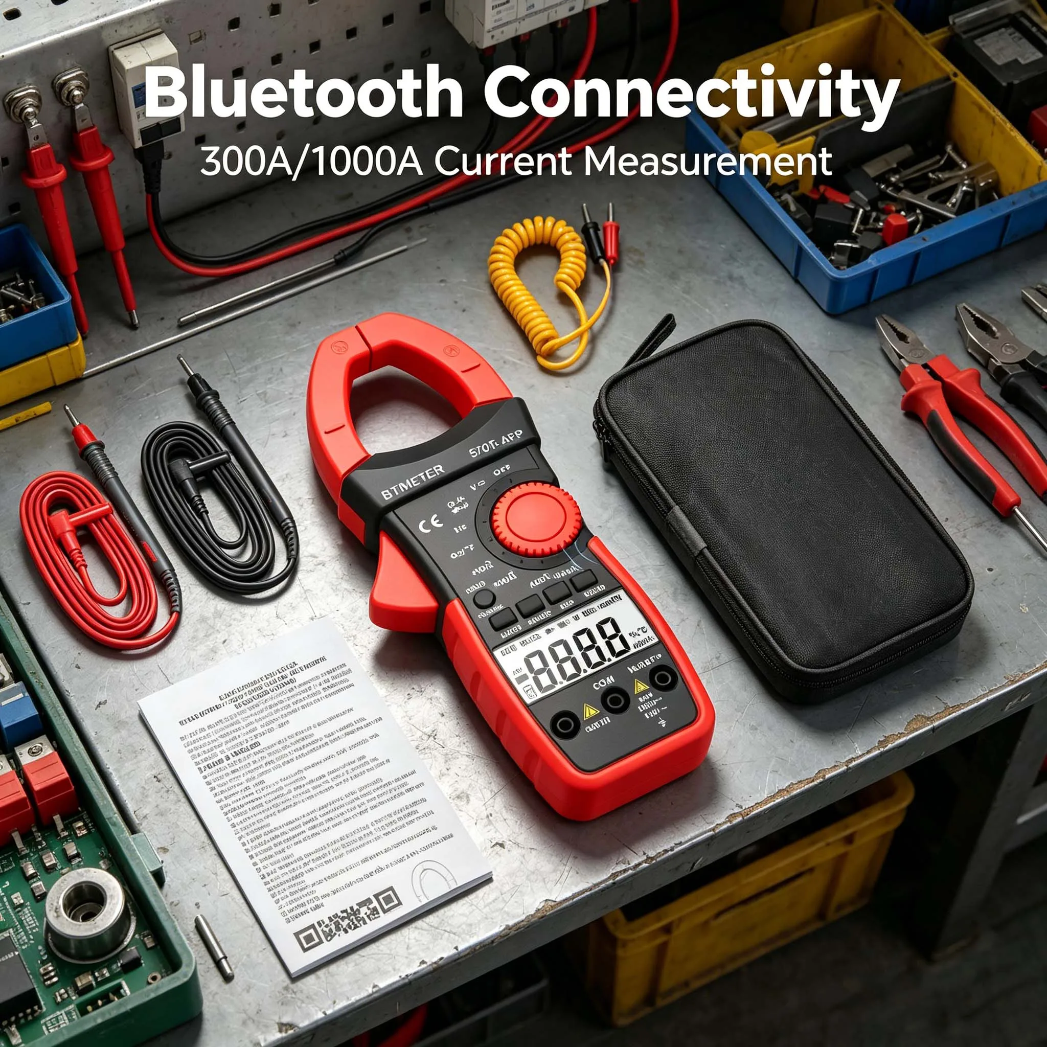 4000 Counts Auto Range Digital Clamp Multimeter AC DC Voltage Current Tester Resistance Capacitance Frequency Temperature Meter
4000 Counts Auto Range Digital Clamp Multimeter AC DC Voltage Current Tester Resistance Capacitance Frequency Temperature Meter