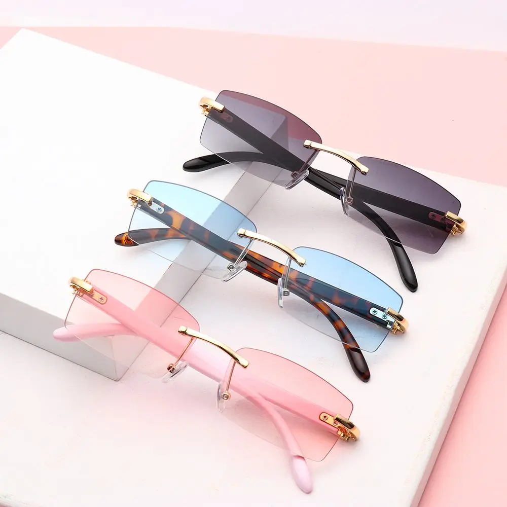 Trendy Punk Rimless Rectangle Sunglasses Men Women Fashion Shades UV400 Driving Sun Glasses Frameless Gradient Eyewear
Trendy Punk Rimless Rectangle Sunglasses Men Women Fashion Shades UV400 Driving Sun Glasses Frameless Gradient Eyewear