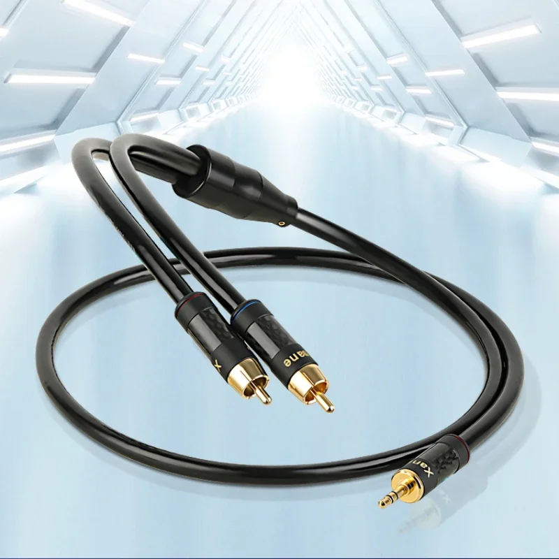 Sterling Silver 3.5mm to 2 RCA Cable for Mobile Phone Computer Amplifier DAC CD Player
Sterling Silver 3.5mm to 2 RCA Cable for Mobile Phone Computer Amplifier DAC CD Player