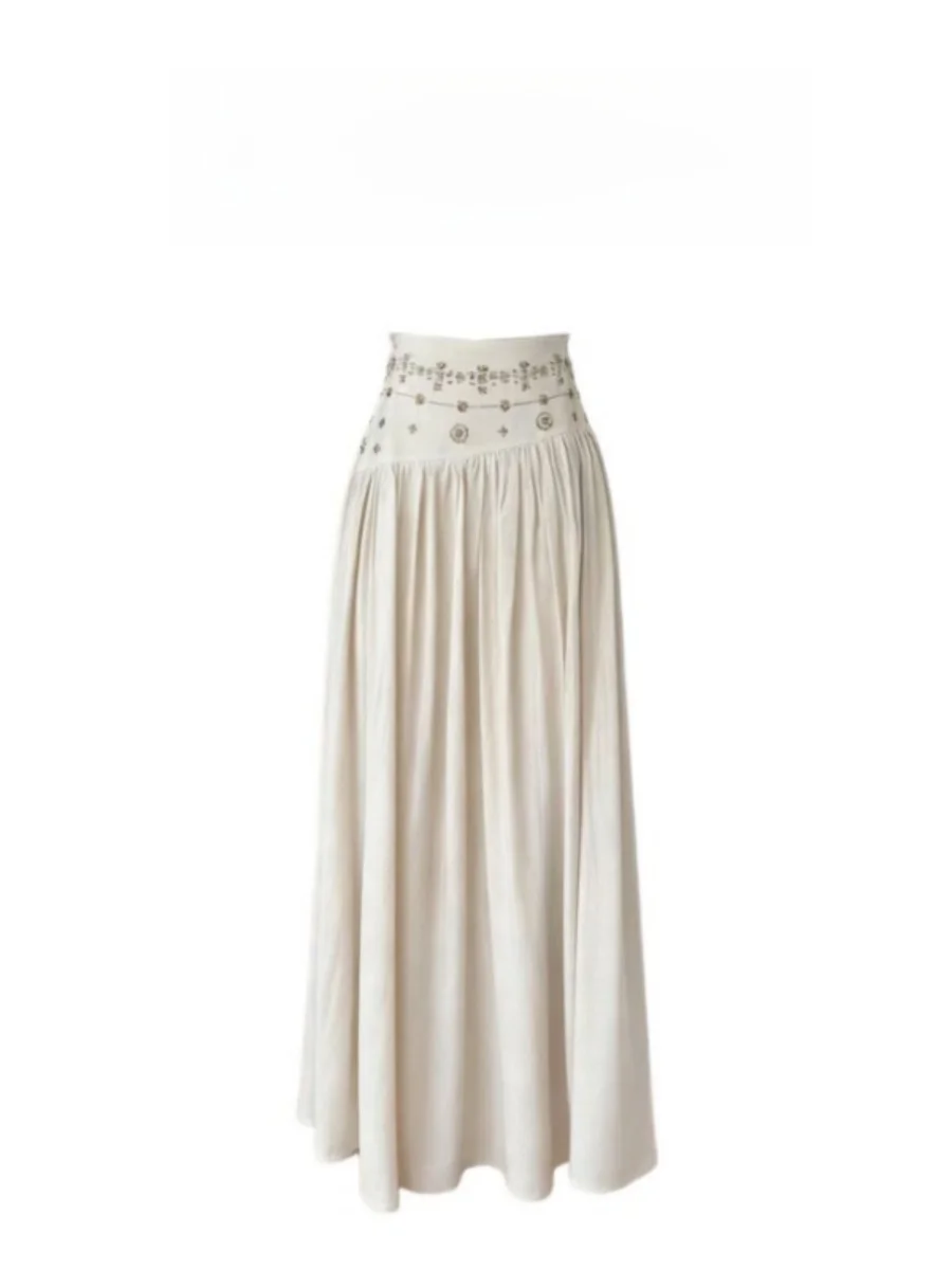 Ms XIDU Low Waist A-Line Skirt Women's Thin Summer Vacation Polyester Fiber Sequin Embroidery Spring Autumn Seasonal Skirts
Ms XIDU Low Waist A-Line Skirt Women's Thin Summer Vacation Polyester Fiber Sequin Embroidery Spring Autumn Seasonal Skirts