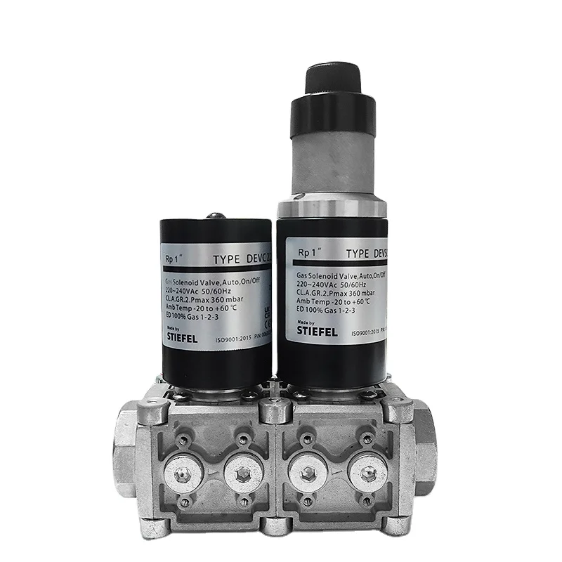 Combined Solenoid Valve Set 360mbar Fast Slow Opening for Industrial Burners Customizable OEM Support General Structure 
Combined Solenoid Valve Set 360mbar Fast Slow Opening for Industrial Burners Customizable OEM Support General Structure