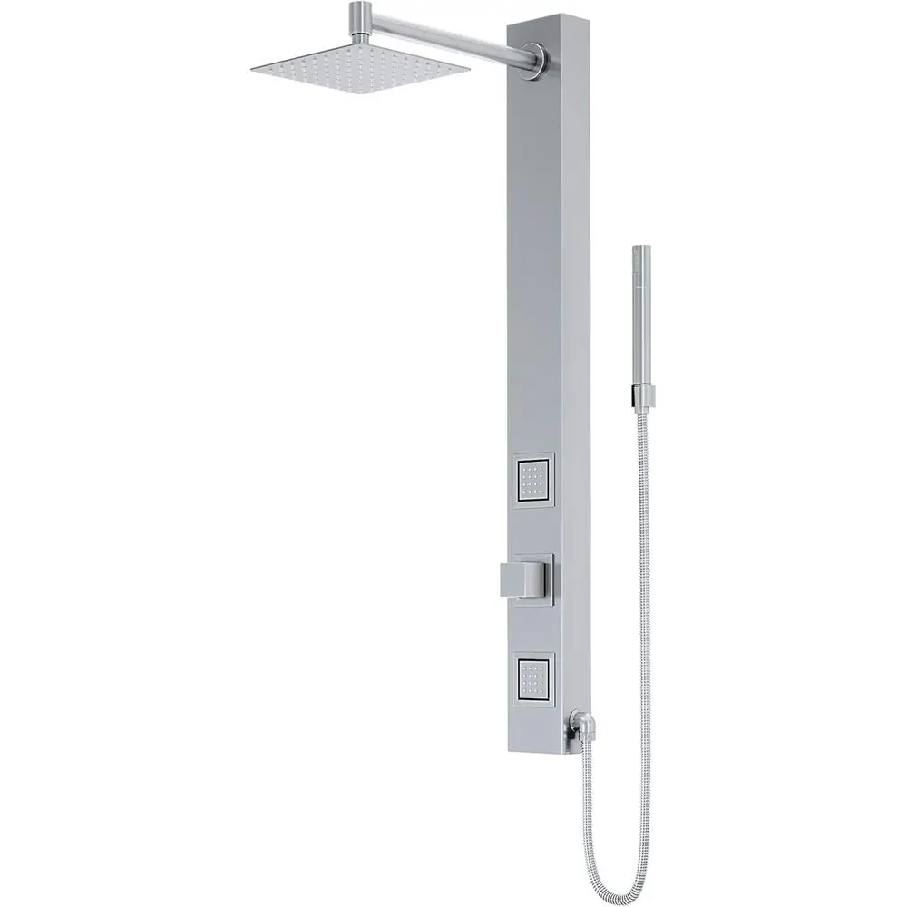 Orchid 39" H x 4" W 2-Jet Shower Panel System with Adjustable Square Head and Hand Shower Wand in Stainless Steel-VG08014ST
Orchid 39" H x 4" W 2-Jet Shower Panel System with Adjustable Square Head and Hand Shower Wand in Stainless Steel-VG08014ST