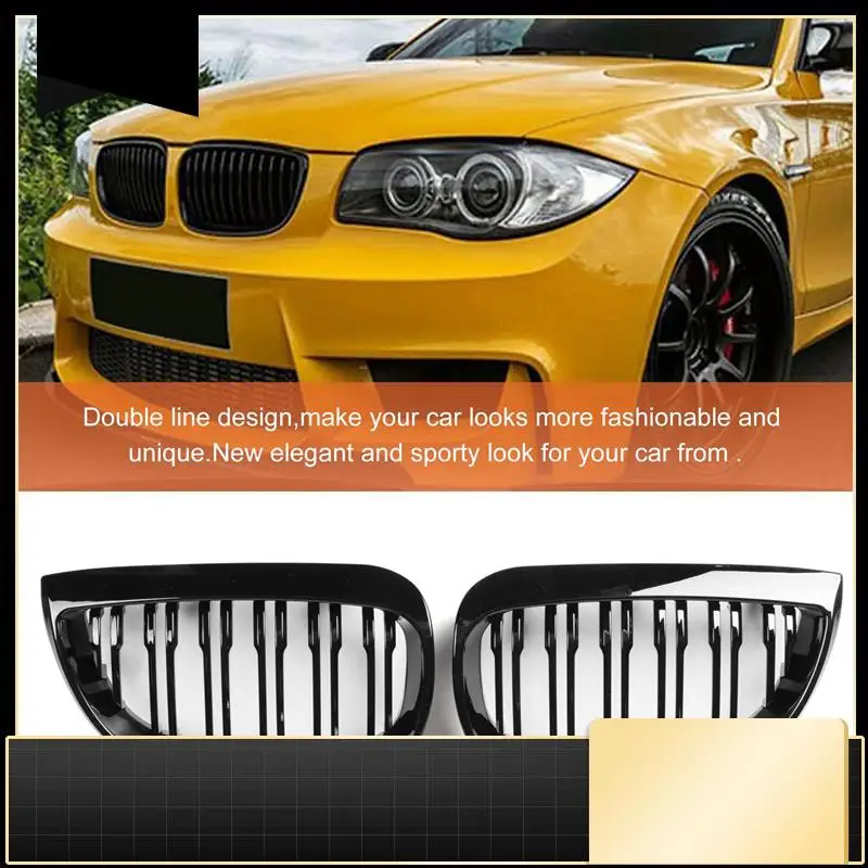 Front Kidney Double Line Grille Sport Grill Replacement For-BMW E81 E87 E88 1 Series 2004-2007 GLOSS BLACK
Front Kidney Double Line Grille Sport Grill Replacement For-BMW E81 E87 E88 1 Series 2004-2007 GLOSS BLACK