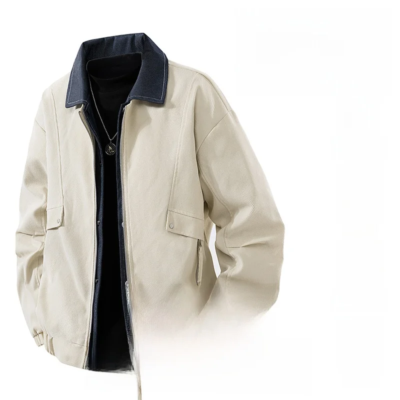 American Sle High Street Denim Patchwork Fake Two-Piece Jaet Men's Autumn Trend plus Size Casual Outerwear
American Sle High Street Denim Patchwork Fake Two-Piece Jaet Men's Autumn Trend plus Size Casual Outerwear