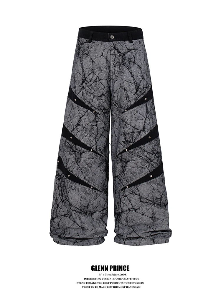 Джинсы GPstudio Heavy Du Texture A-Line: Модные широкие прямые джинсы из хлопка в стиле High Street для молодежи, повседневные
Джинсы GPstudio Heavy Du Texture A-Line: Модные широкие прямые джинсы из хлопка в стиле High Street для молодежи, повседневные