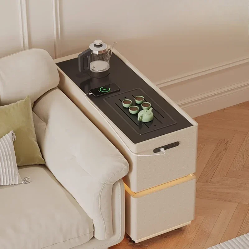 Sofa side cabinet Tea cabinet Automatic water filling Kettle integrated movable tea table Small tea table
Sofa side cabinet Tea cabinet Automatic water filling Kettle integrated movable tea table Small tea table