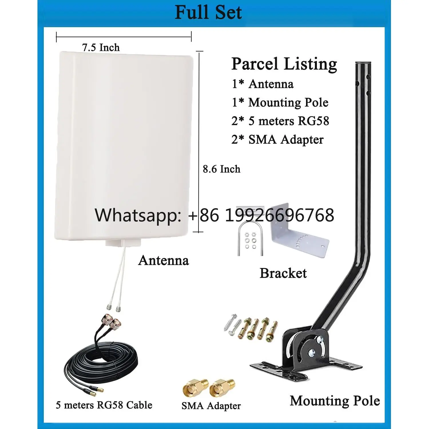 SignalPlus Outdoor 2x2 MIMO Directional WiFi Antenna Remote 2.4GHz/5.8GHz External Kit Fi Router/Wireless Panel WiFi Antenna
SignalPlus Outdoor 2x2 MIMO Directional WiFi Antenna Remote 2.4GHz/5.8GHz External Kit Fi Router/Wireless Panel WiFi Antenna