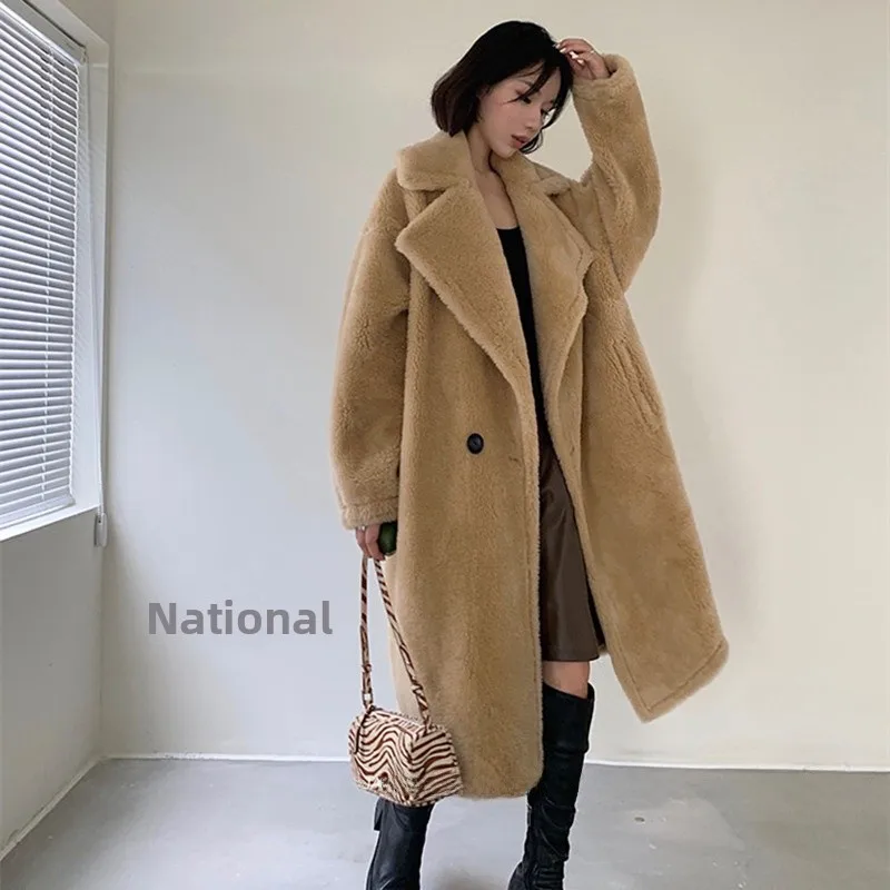 Warm Lamb Fur Coat Long Particle Velvet Women's Autumn Winter Jaet Inteated Leather And Fur eepskin Coat Commute Sle
Warm Lamb Fur Coat Long Particle Velvet Women's Autumn Winter Jaet Inteated Leather And Fur eepskin Coat Commute Sle