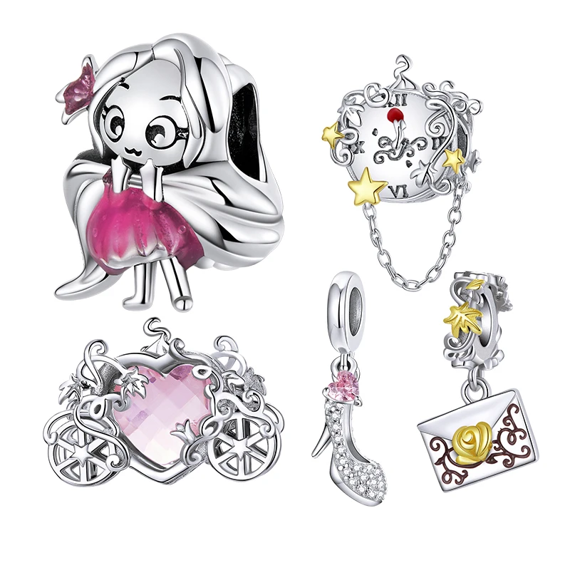 WOSTU 925 Sterling Silver Pink Magic Carriage Fairy Princess Crystal Shoes Charms Beads Fit Origianl Bracelet Girl Birthday Gift
WOSTU 925 Sterling Silver Pink Magic Carriage Fairy Princess Crystal Shoes Charms Beads Fit Origianl Bracelet Girl Birthday Gift