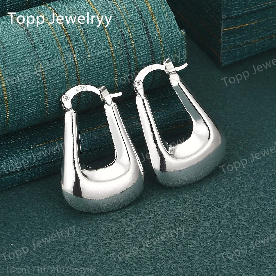 Elegant 925 Sterling Silver Simple U Shape Earrings Women's Fashion Charming Wedding Gift Jewelry Accessories
Elegant 925 Sterling Silver Simple U Shape Earrings Women's Fashion Charming Wedding Gift Jewelry Accessories