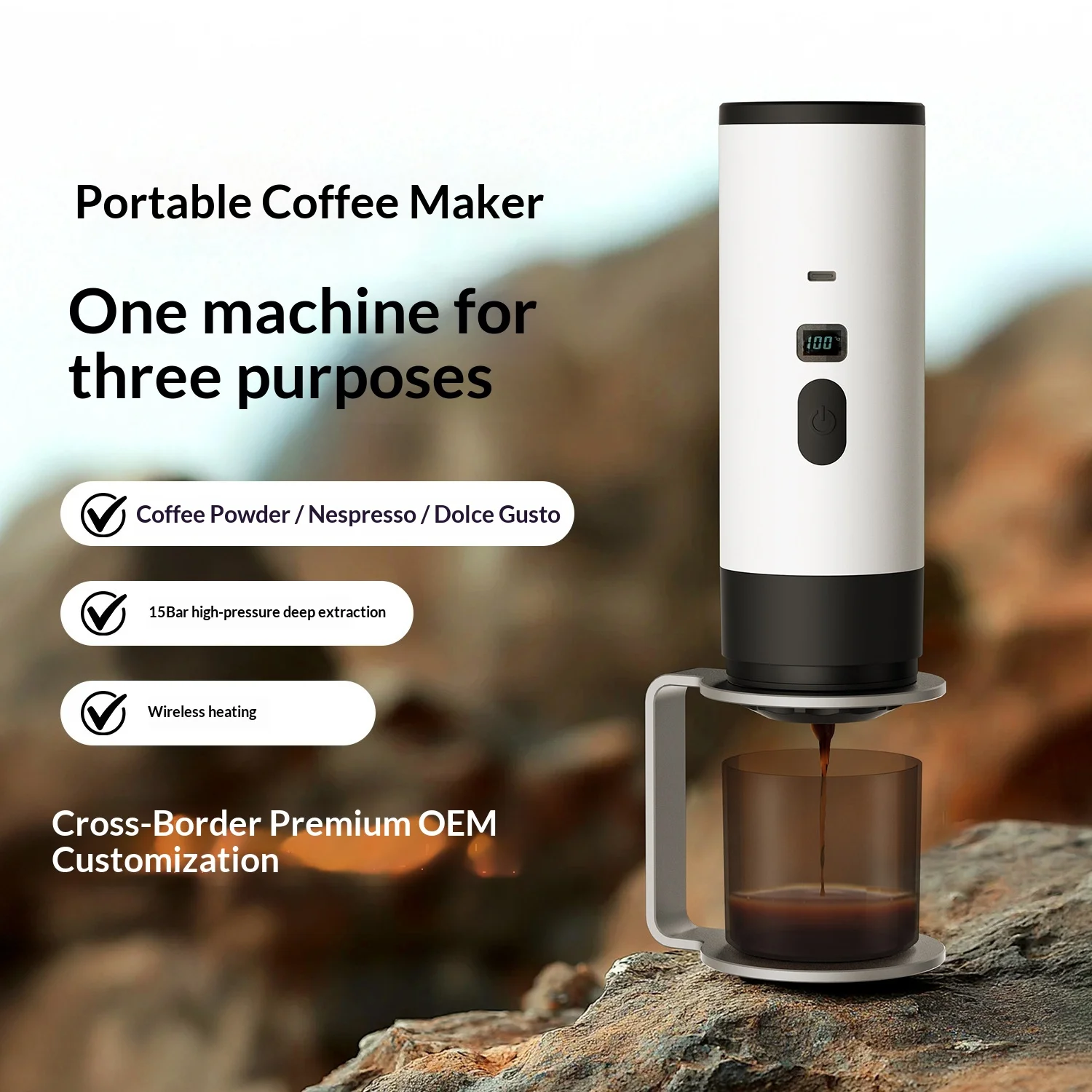 Outdoor Wireless Portable Espresso Machine Car-Mounted Electric Capsule Coffee Maker for Home Travel Compact Design
Outdoor Wireless Portable Espresso Machine Car-Mounted Electric Capsule Coffee Maker for Home Travel Compact Design