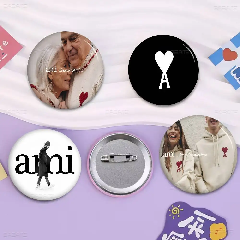Popular AMI PARIS 32/44/58mm Handmade Pin Round Funny Snap-in Brooches For Backpack Cothes Accessories Badge Hat Decoration
Popular AMI PARIS 32/44/58mm Handmade Pin Round Funny Snap-in Brooches For Backpack Cothes Accessories Badge Hat Decoration