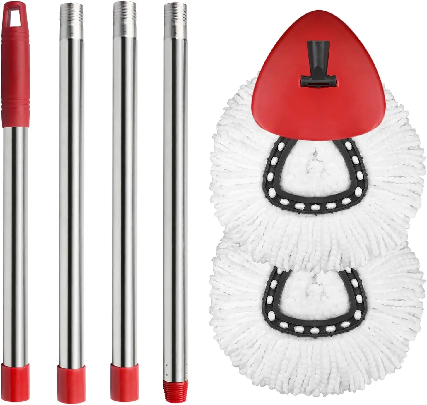 Complete Spin Mop Set with 2 Microfiber Heads Extendable Handle 30 to 58 Inches White One Tank
Complete Spin Mop Set with 2 Microfiber Heads Extendable Handle 30 to 58 Inches White One Tank