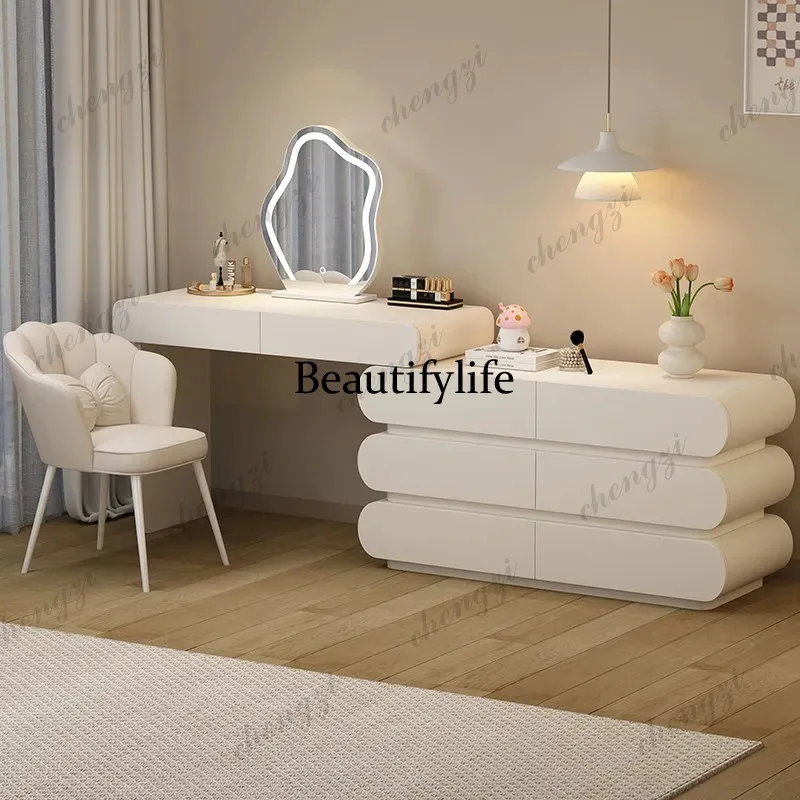K182 Home All solid wood cream style makeup table chest and dresser integrated vanity Dressing table makeup desk bedroom furnitu
K182 Home All solid wood cream style makeup table chest and dresser integrated vanity Dressing table makeup desk bedroom furnitu