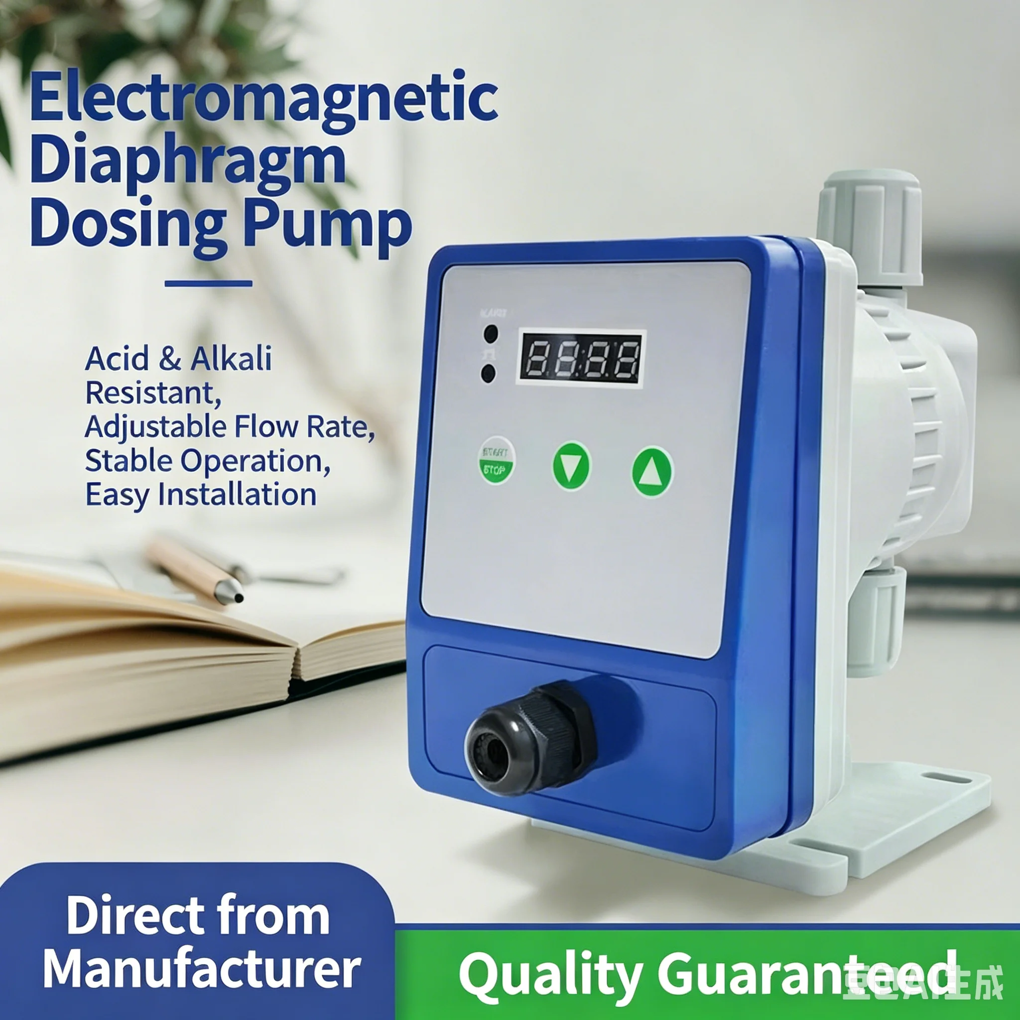 Electromagnetic Diaphragm Metering Pump Dosing Pump 1-20L/H Acid Chemical Chlorine Metering Dosing Pump for Water Treatment(1LH7
Electromagnetic Diaphragm Metering Pump Dosing Pump 1-20L/H Acid Chemical Chlorine Metering Dosing Pump for Water Treatment(1LH7