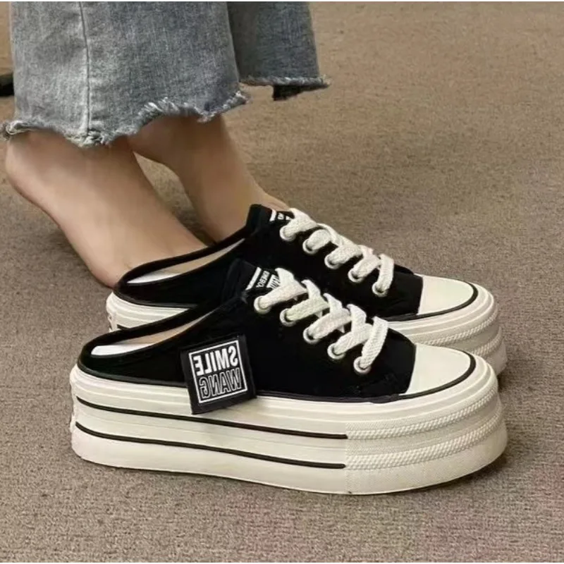 Classical New Thick Slippers Fashion Casual Women Canvas Bottom Heightening Sandals Female Indoor Baotou Low Sneakers
Classical New Thick Slippers Fashion Casual Women Canvas Bottom Heightening Sandals Female Indoor Baotou Low Sneakers