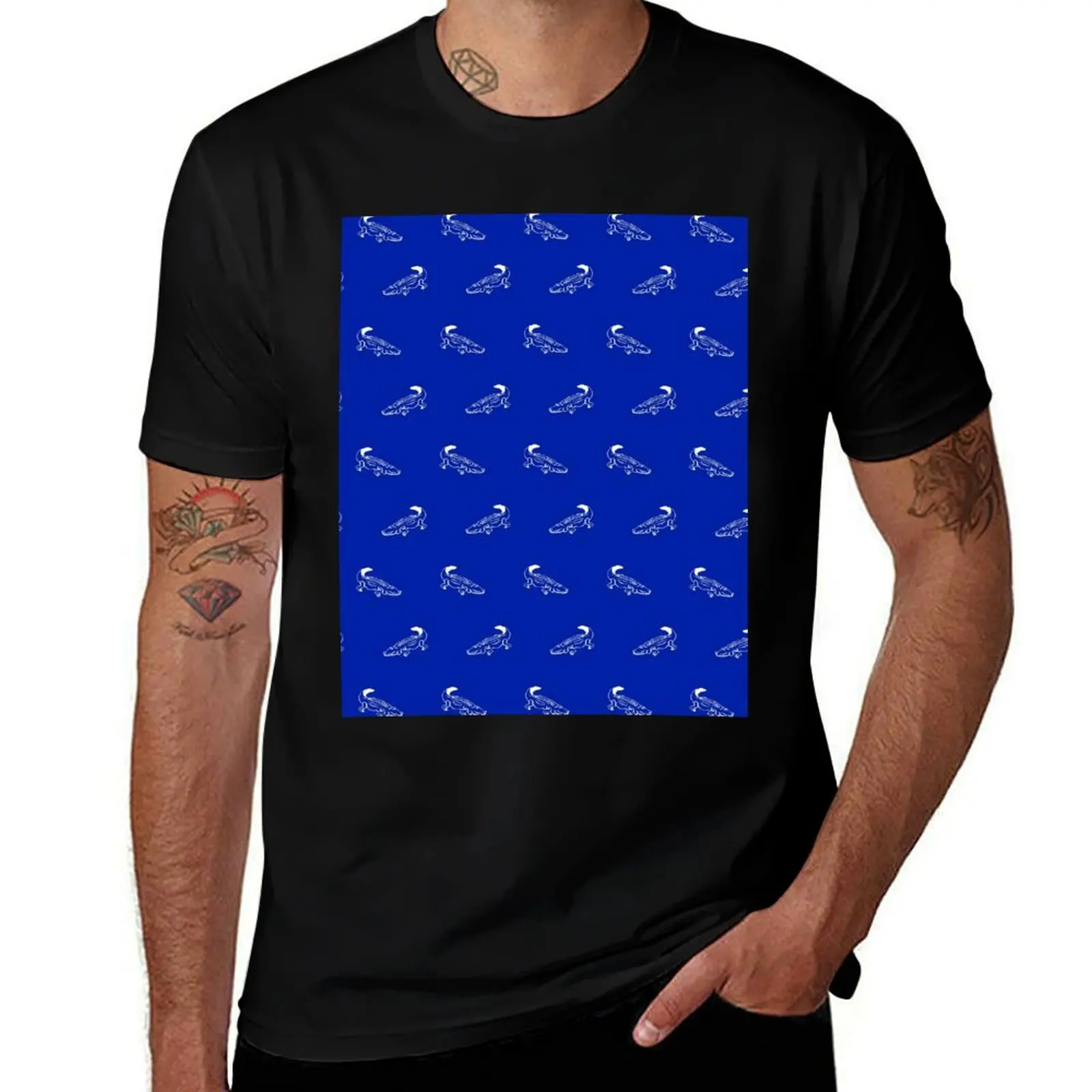 White Gator on Blue T-Shirt topping shirts graphic tee summer top Anime t-shirt black t-shirts for men
White Gator on Blue T-Shirt topping shirts graphic tee summer top Anime t-shirt black t-shirts for men