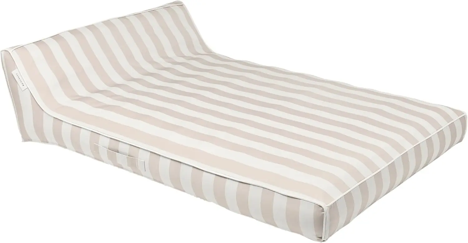 Luxe Double Lounger, Inflatable Pool Float, Oversized Floating Lounger, Backrest Design, PVC and Polyester, Oyster Stripe, 70.87
Luxe Double Lounger, Inflatable Pool Float, Oversized Floating Lounger, Backrest Design, PVC and Polyester, Oyster Stripe, 70.87