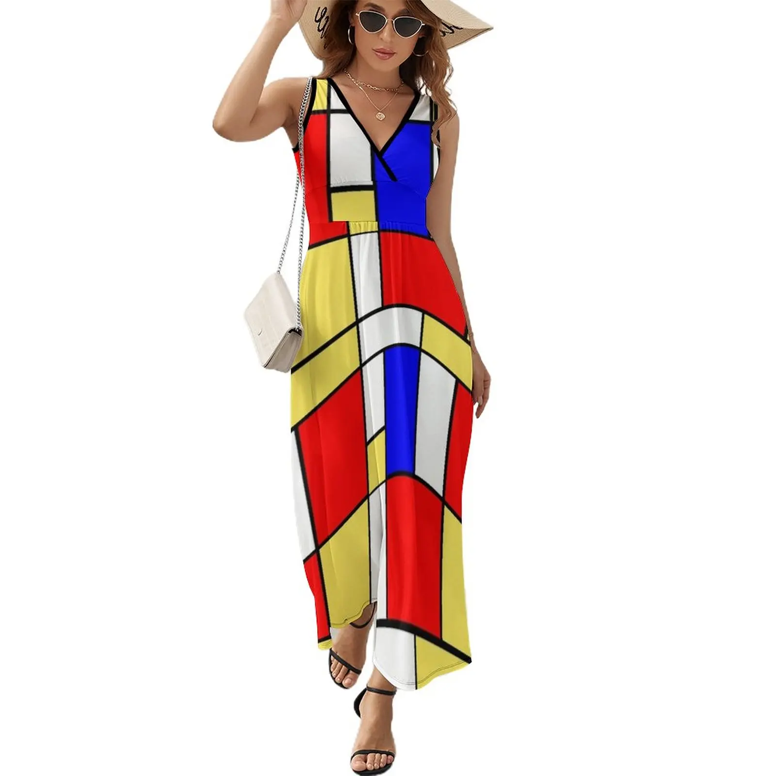 Мод 60s Mondrian стиль без рукавов платье вечернее платье Женская одежда
Мод 60s Mondrian стиль без рукавов платье вечернее платье Женская одежда