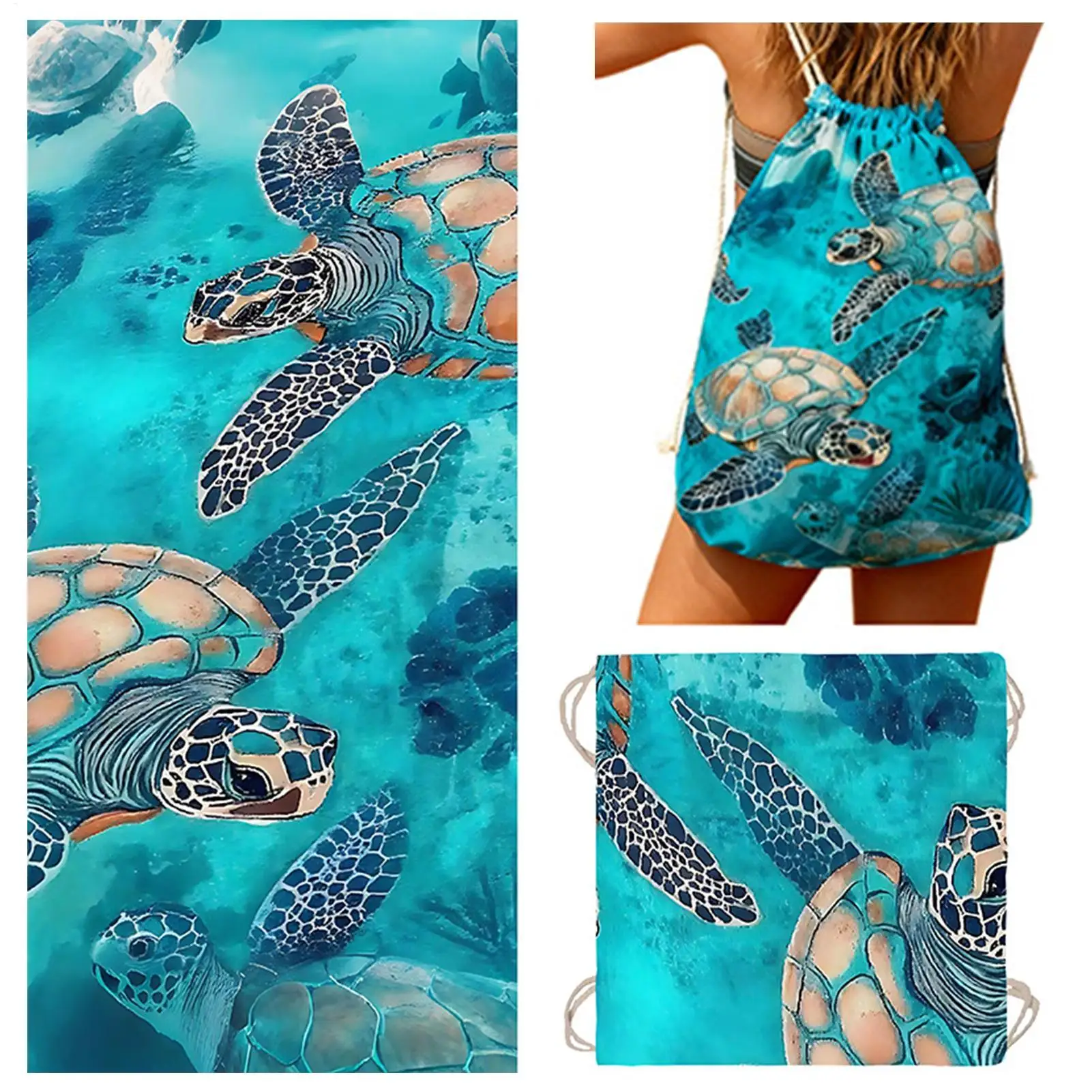 Towel Bag 2 In 1 Foldable With Drawstring Design Microfiber Oversized Beach Towels For Swimming Summer Vacation Travel Camping
Towel Bag 2 In 1 Foldable With Drawstring Design Microfiber Oversized Beach Towels For Swimming Summer Vacation Travel Camping