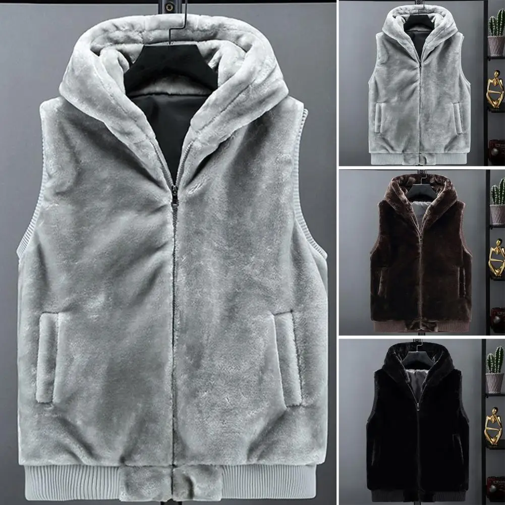 Men Winter Vest Soft Plush Faux Fur Hooded Coat Thickened Zipper Closure Cardigan Plus Size Soft Warm Mid Length Waistcoat
Men Winter Vest Soft Plush Faux Fur Hooded Coat Thickened Zipper Closure Cardigan Plus Size Soft Warm Mid Length Waistcoat