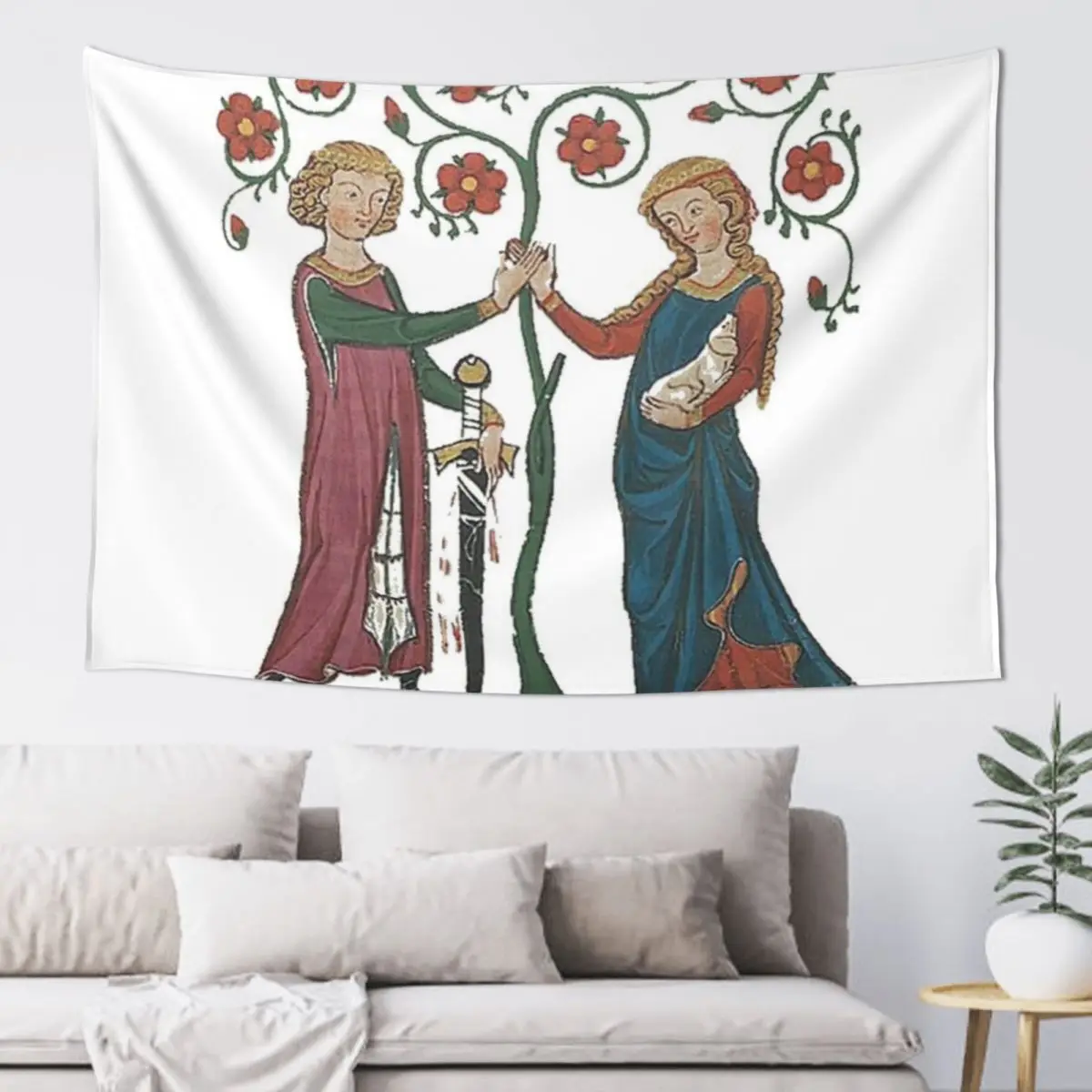 Medieval Couple, German circa 1250 Tapestry Bedroom Decoration Decorative Wall Mural Home Decorations Tapestry
Medieval Couple, German circa 1250 Tapestry Bedroom Decoration Decorative Wall Mural Home Decorations Tapestry
