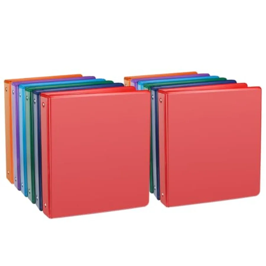 3 Ring Binder with Clear View Cover, 1" View Binder Holds 200 Sheets of US Letter Size Paper, 12 Pack Assorted
3 Ring Binder with Clear View Cover, 1" View Binder Holds 200 Sheets of US Letter Size Paper, 12 Pack Assorted