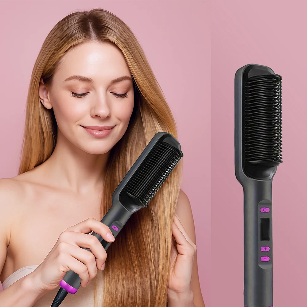 Electric Hot Comb Straight Hair Straightener Comb Straightening Brush Negative Ion Multifunctional Anti-Scalding Styling Tool
Electric Hot Comb Straight Hair Straightener Comb Straightening Brush Negative Ion Multifunctional Anti-Scalding Styling Tool