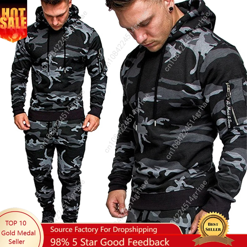 Men's Sportswear Set Two-piece Casual Jogging Warm Breathable Fitness Sportswear Set Military Tactical Hoodie + Trousers
Men's Sportswear Set Two-piece Casual Jogging Warm Breathable Fitness Sportswear Set Military Tactical Hoodie + Trousers