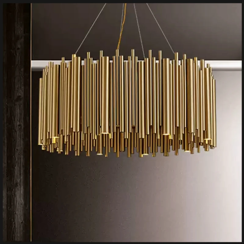 Modern Simple Gold Ceiling Chandelier LED Pendant Lights Living Room Villa Stainless Steel Creative Interior Indoor Lighting
Modern Simple Gold Ceiling Chandelier LED Pendant Lights Living Room Villa Stainless Steel Creative Interior Indoor Lighting