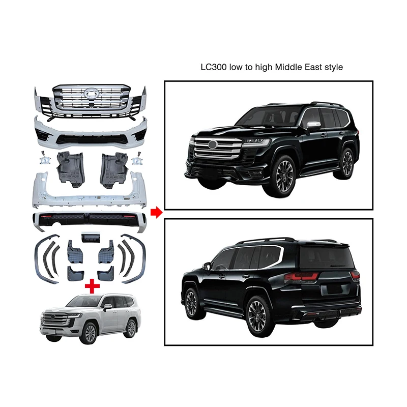 Car Bumper Body Kit Facelift Conversion Body Kit For Land Cruiser LC 300 Low 2022 Upgrade To High Middle East
Car Bumper Body Kit Facelift Conversion Body Kit For Land Cruiser LC 300 Low 2022 Upgrade To High Middle East