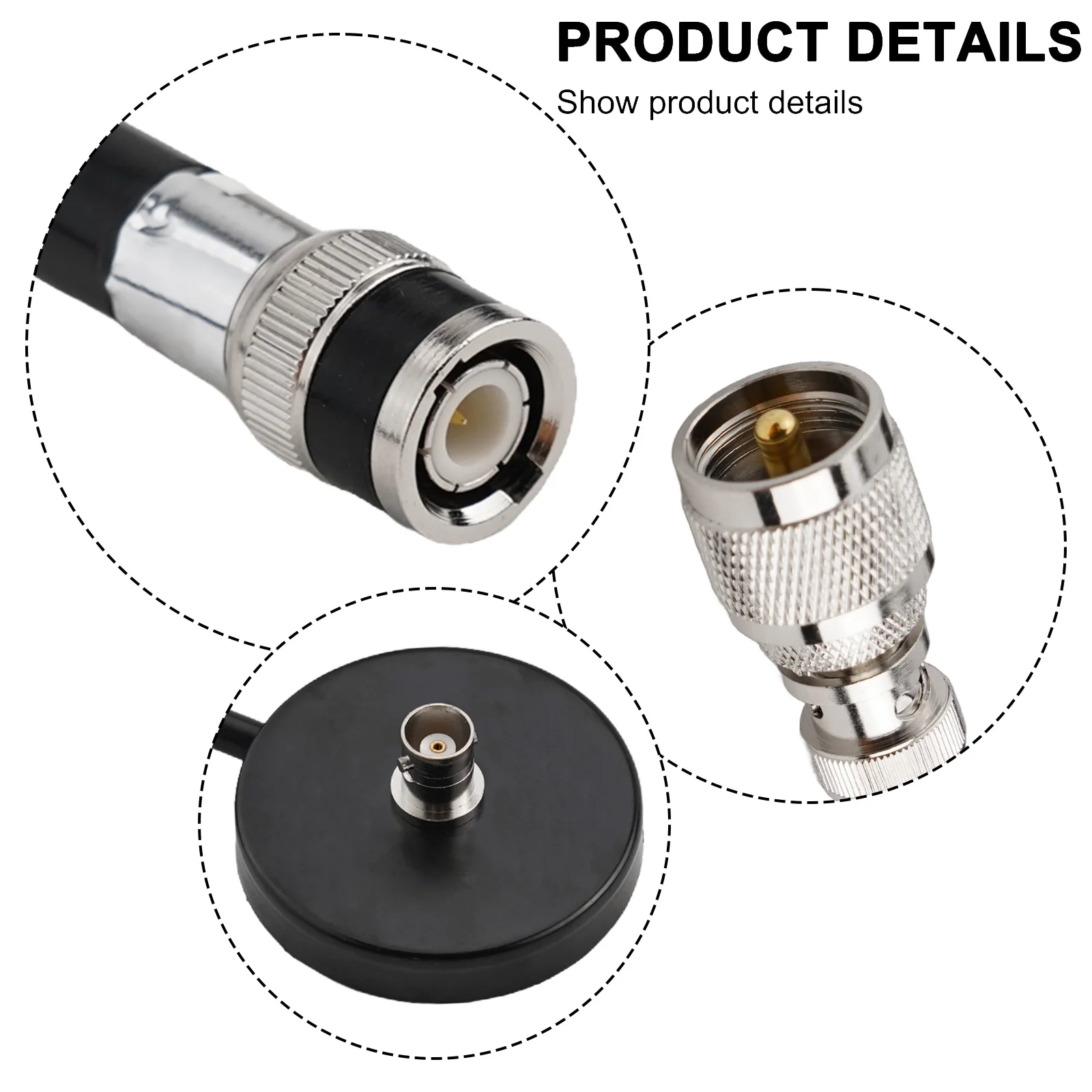 Coaxial Cable Antenna Interface With Magnetic Base Antenna 27MHz Connect To Radio Extension Cable High Quality
Coaxial Cable Antenna Interface With Magnetic Base Antenna 27MHz Connect To Radio Extension Cable High Quality