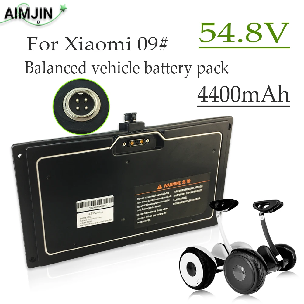 54.8V 4400mAh 4-pin Li-ion battery pack can be connected to the APP, suitable for the Xiaomi No. 9 balanced car battery
54.8V 4400mAh 4-pin Li-ion battery pack can be connected to the APP, suitable for the Xiaomi No. 9 balanced car battery