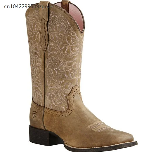 Women's Round Toe Winter Flower Side Zipper Thick Heel Korean Version Brown Totem Mid-tube Fashion Pu Boots Cosplay Knight Boots
Women's Round Toe Winter Flower Side Zipper Thick Heel Korean Version Brown Totem Mid-tube Fashion Pu Boots Cosplay Knight Boots