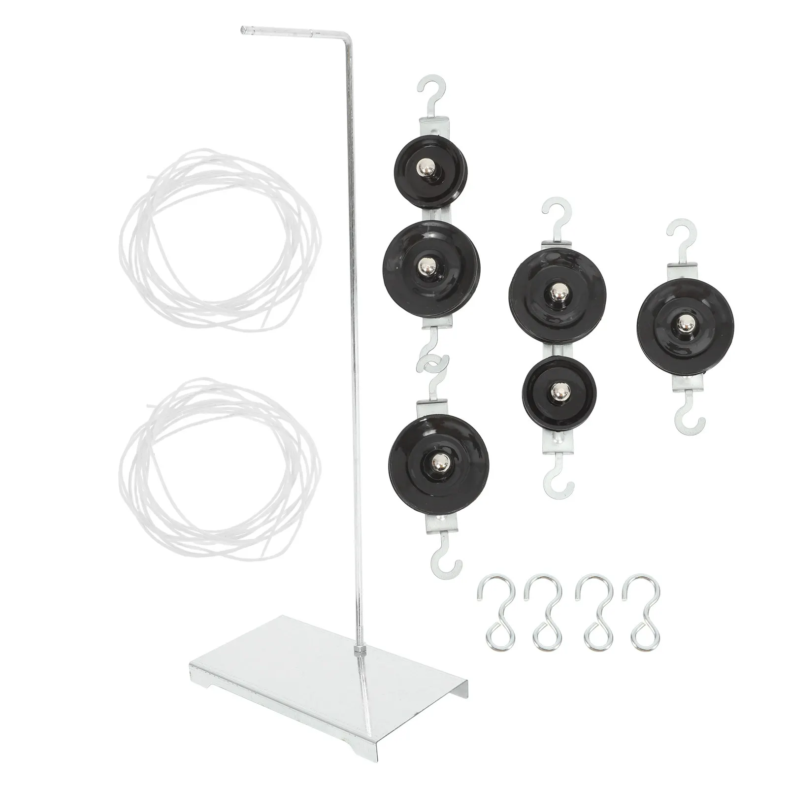 2Sets Metal Pulley Kit Physics Experiment Equipment Single Double Fixed Movable Pulley System with Sturdy Bracket for Middle
2Sets Metal Pulley Kit Physics Experiment Equipment Single Double Fixed Movable Pulley System with Sturdy Bracket for Middle