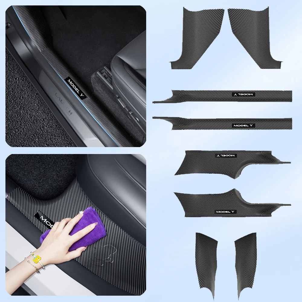 4 6 8PcsFor Tesla Model Y Juniper 2025 2026 Front Rear Door Sill Protector Threshold Strip Anti-kick Guard Panel Waterproof Pads
4 6 8PcsFor Tesla Model Y Juniper 2025 2026 Front Rear Door Sill Protector Threshold Strip Anti-kick Guard Panel Waterproof Pads