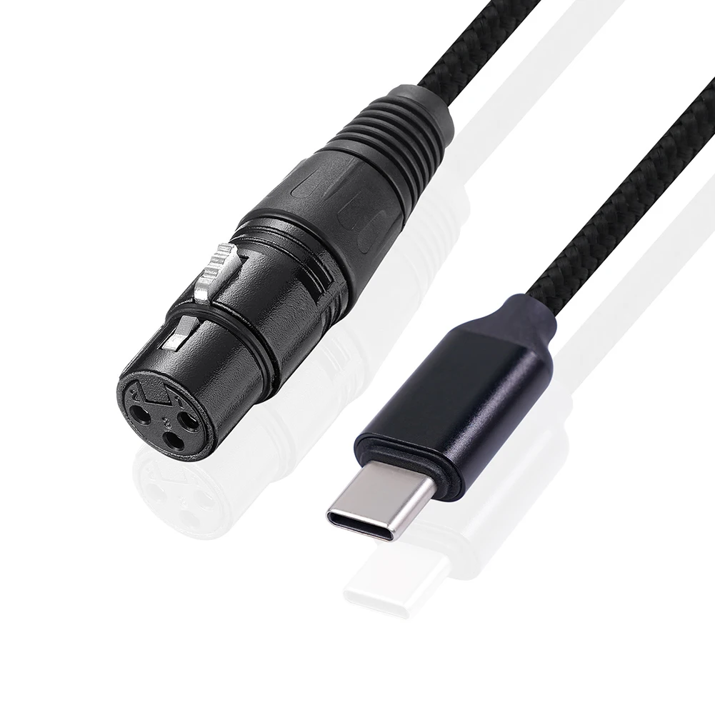 Professional USB C Type C Male To XLR Female Microphone Cable Adapter 10FT Noise Free Operation Compatible With Yousician
Professional USB C Type C Male To XLR Female Microphone Cable Adapter 10FT Noise Free Operation Compatible With Yousician