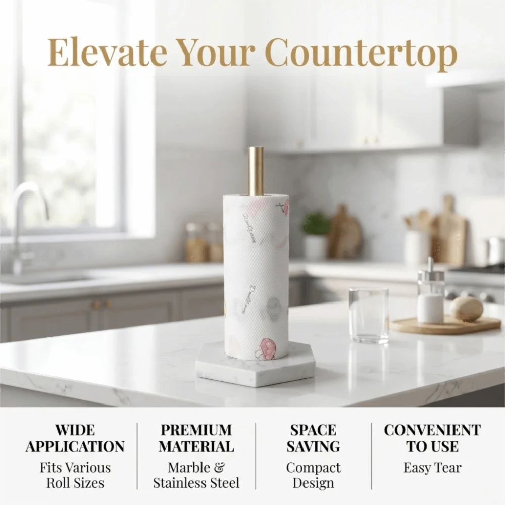 Resin Stainless Steel Paper Towel Holder Simulation Marble with Weighted Base Paper Towel Rack Multifunctional
Resin Stainless Steel Paper Towel Holder Simulation Marble with Weighted Base Paper Towel Rack Multifunctional