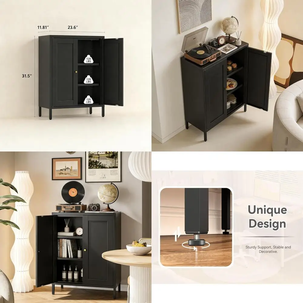 Compact Metal Storage Cabinet with 2 Doors and Adjustable Shelves for Bathroom, Kitchen, Dining, Living Room, and Office
Compact Metal Storage Cabinet with 2 Doors and Adjustable Shelves for Bathroom, Kitchen, Dining, Living Room, and Office