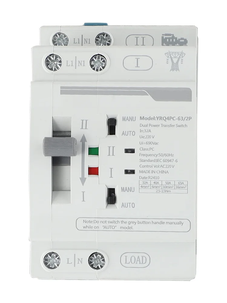 32-63A Transfer Switch Automatic Transfer Switch Manual Mode PC Grade Isolation Automatic Mode Frequency 50/60Hz
32-63A Transfer Switch Automatic Transfer Switch Manual Mode PC Grade Isolation Automatic Mode Frequency 50/60Hz