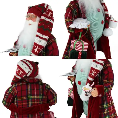 16 lettere insolite alla statuetta natalizia di Babbo Natale - Decorazione in piedi dei sogni dolci