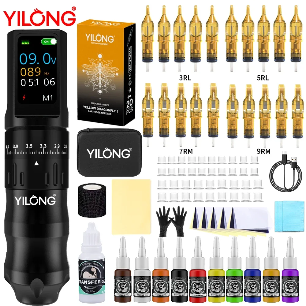 Yilong новая профессиональная ручка для тату-машины, полный комплект, регулируемый ход 2,7–4,5 мм, полные принадлежности для татуировки с чернильными картриджами
Yilong новая профессиональная ручка для тату-машины, полный комплект, регулируемый ход 2,7–4,5 мм, полные принадлежности для татуировки с чернильными картриджами