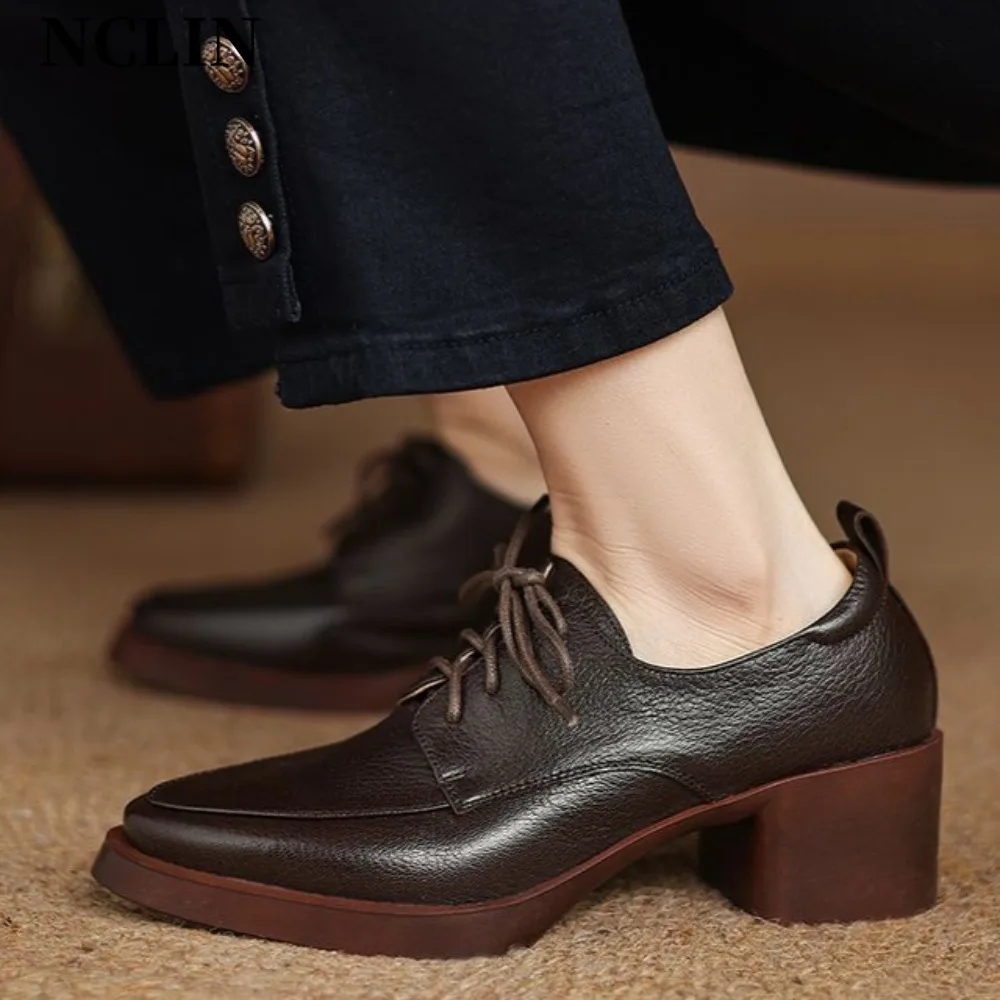 Retro British Style Square Head Women's Loafers Shoes 2025 Spring Summer New Style Comfortable Single Shoes Women Brown Shoes
Retro British Style Square Head Women's Loafers Shoes 2025 Spring Summer New Style Comfortable Single Shoes Women Brown Shoes