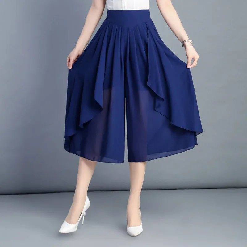Summer Chiffon Wide Leg Pants Women Korean Fashion Baggy Female Pants 2024 New High Waist Casual Elegant Solid Patchwork Pants
Summer Chiffon Wide Leg Pants Women Korean Fashion Baggy Female Pants 2024 New High Waist Casual Elegant Solid Patchwork Pants